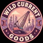 Wild Current Goods circular crane logo